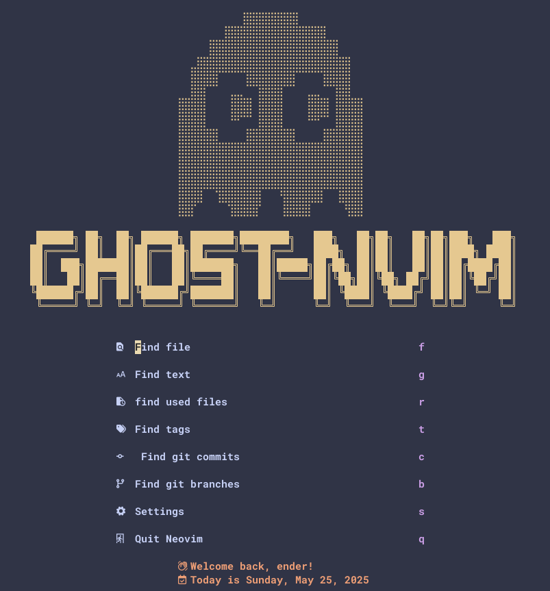 ghost-nvim dashboard preview